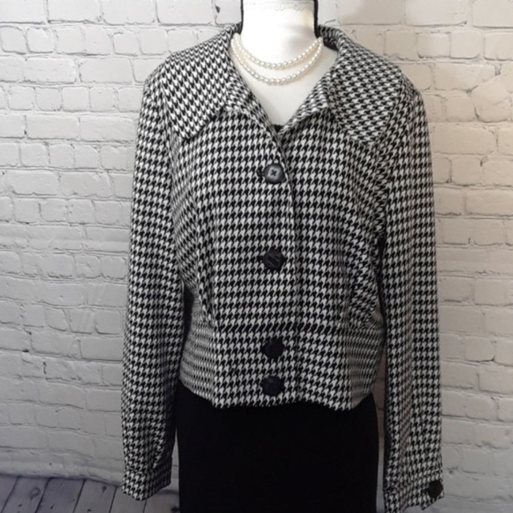 Worthington Houndstooth fitted blazer